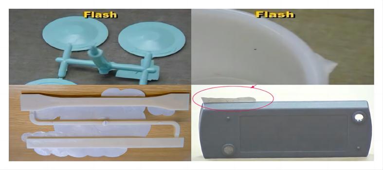 injection molding flash defects